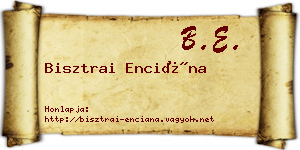 Bisztrai Enciána névjegykártya